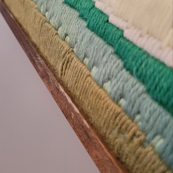 Vintage Longstitch Needlepoint/Crewel Embroidery "In The Happy Valley" Framed - Picture 7 of 7